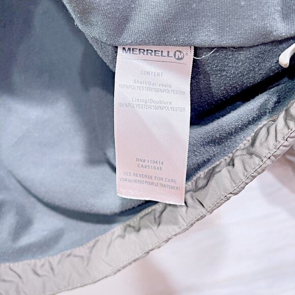 Merrell Aeroblock Windbreaker Jacket Olive Green Mock Neck Lined Mens Small - Picture 7 of 7